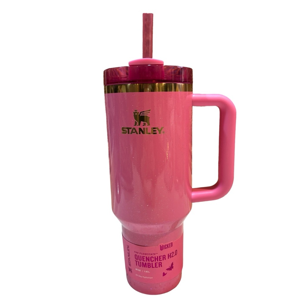 Stanley x Glinda Wicked 40 oz Quencher H2.0 Tumbler – Pink Glitter‎ LTD